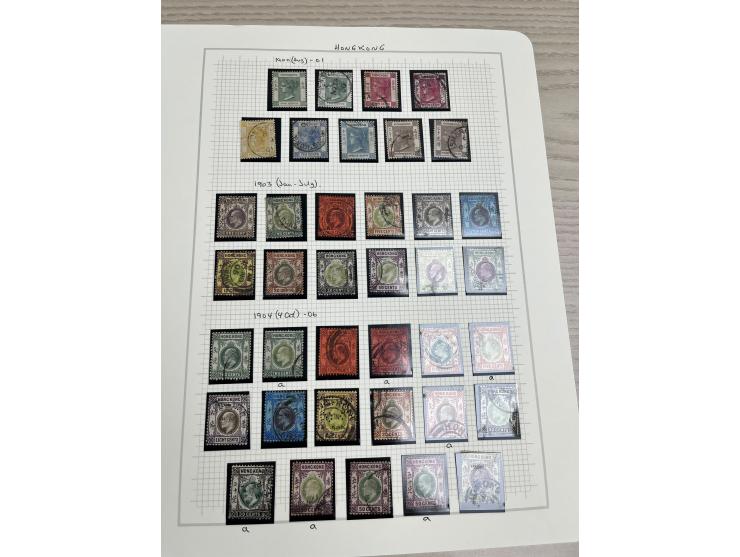 holding on album pages, better including QV used stamp to 96c, KGV Silver Jubilee, KGVI Silver Wedding, etc. Large quantity. 